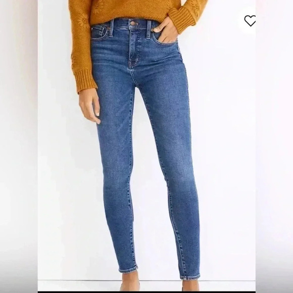 Madewell Jeans Skinny 10” High Rise Skinny Jeans Denim NWT Women’s Size 24 - Picture 1 of 13